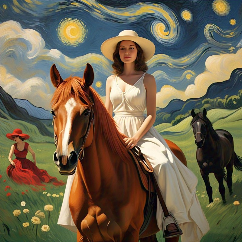 CA0010 - Mujer en Caballo CA0010 - Mujer en Caballo